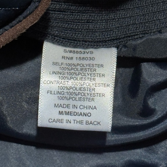 LOVE TREE Vest for Women Navy Blue with Brown Decorations Size M - Picture 8 of 10